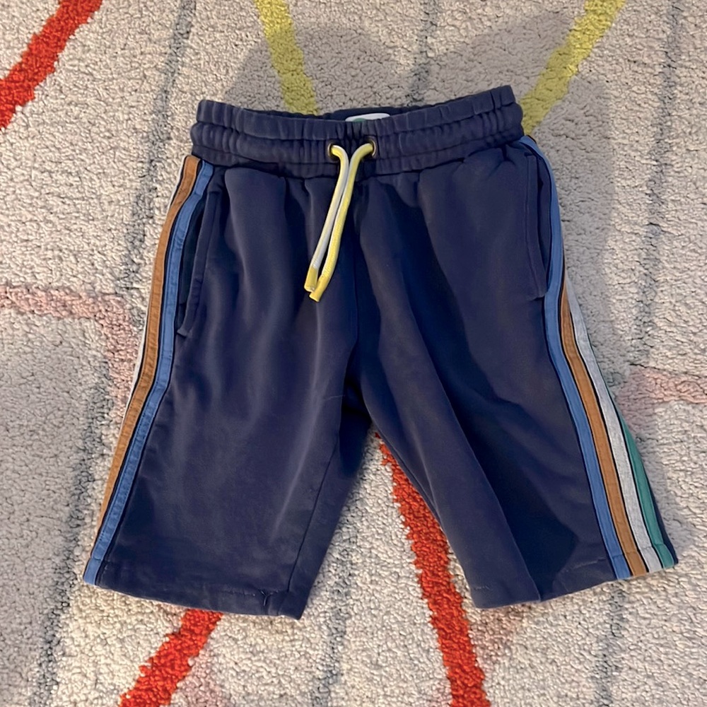 Boden Navy Blue Sweatshorts with Side Striping - Size 8Y